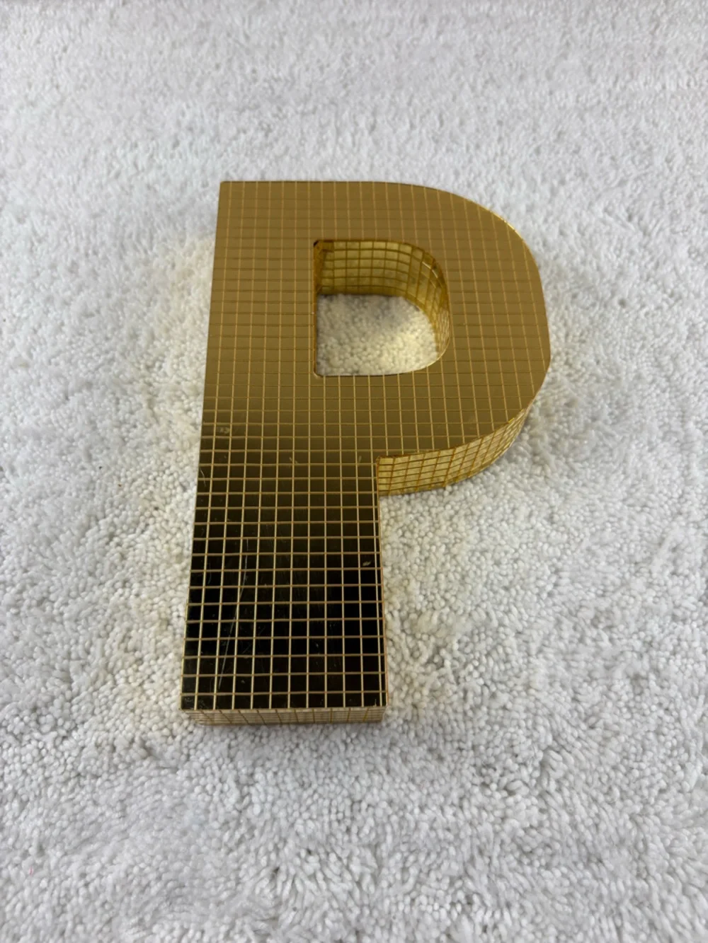 Ashland Decorative Gold Disco Monogram Letter “P” to be Used for Decor - Picture 3 of 7